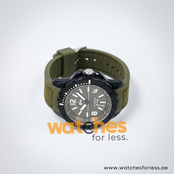 Lacoste Men’s Quartz Olive Green Silicone Strap Olive Green Dial 46mm Watch 2010715 UAE DUBAI AJMAN SHARJAH ABU DHABI RAS AL KHAIMA UMM UL QUWAIN ALAIN FUJAIRAH