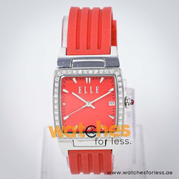 Elle Women’s Quartz Red Silicone Strap Red Dial 29mm Watch EL20039P04N