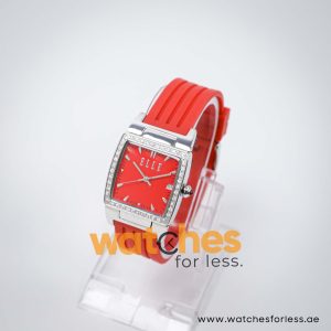 Elle Women’s Quartz Red Silicone Strap Red Dial 29mm Watch EL20039P04N