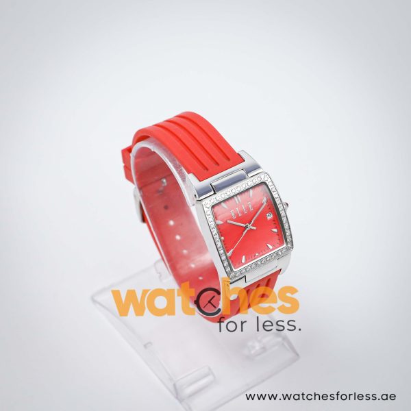 Elle Women’s Quartz Red Silicone Strap Red Dial 29mm Watch EL20039P04N