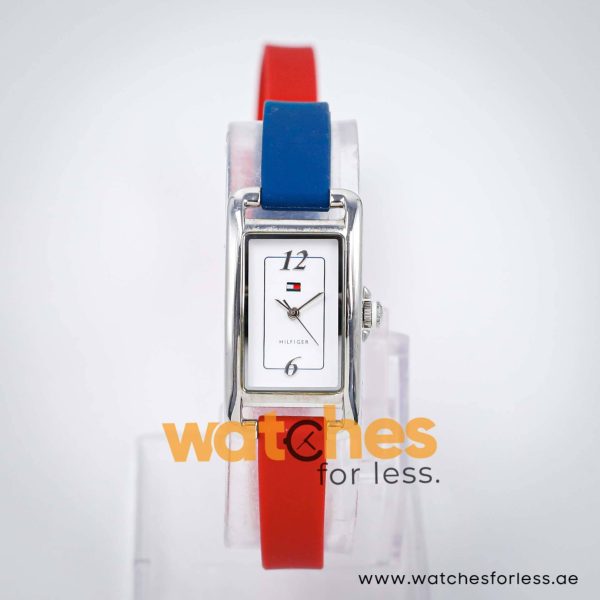 Tommy Hilfiger Women’s Quartz Red & Blue Silicone Strap White Dial 20mm Watch 1781226