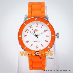 Lacoste Women’s Quartz Orange Silicone Strap White Dial 40mm Watch 2000747