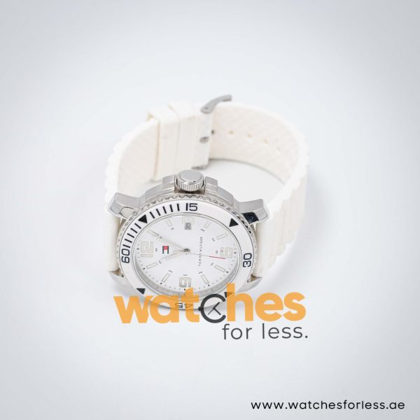 Tommy Hilfiger Men’s Quartz White Silicone Strap White Dial 43mm Watch 1790822