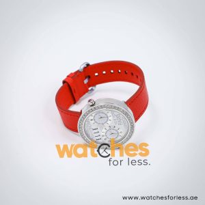 Elle Women’s Quartz Red Leather Strap White Dial 41mm Dual Time Watch EL20038S14N UAE DUBAI AJMAN SHARJAH ABU DHABI RAS AL KHAIMA UMM UL QUWAIN ALAIN FUJAIRAH