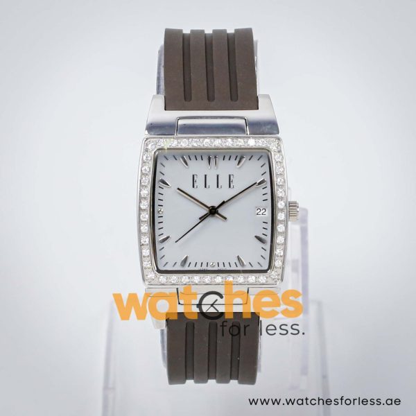 Elle Women’s Quartz Grey Silicone Strap Off White Dial 29mm Watch EL20039P03N/1 UAE DUBAI AJMAN SHARJAH ABU DHABI RAS AL KHAIMA UMM UL QUWAIN ALAIN FUJAIRAH