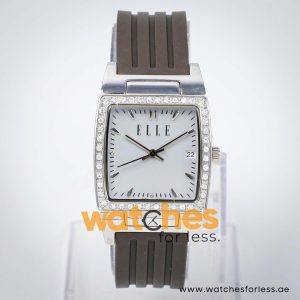 Elle Women’s Quartz Grey Silicone Strap Off White Dial 29mm Watch EL20039P03N/1