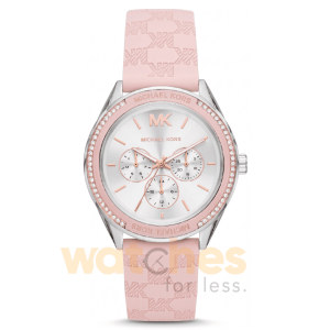 Michael Kors Women’s Quartz Pink Silicone Strap Silver Dial 40mm Watch MK7268