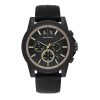 Armani Exchange Men’s Quartz Black Silicone Strap Black Dial 44mm Watch AX1343