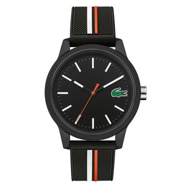 Lacoste Men’s Quartz Black Silicone Strap Black Dial 42mm Watch 2011071