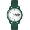 Lacoste Men’s Quartz Green Silicone Strap White Dial 42mm Watch 2011135
