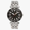 Versace Men’s Quartz Swiss Made Silver Stainless Steel Black Dial 43mm Watch VEZ300321