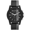 Armani Exchange Men’s Quartz Black & Grey Silicone Strap Black & Grey Dial 45mm Watch AX1331