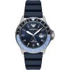 Emporio Armani Men’s Quartz Blue Silicone Strap Blue Dial 42mm Watch AR11592