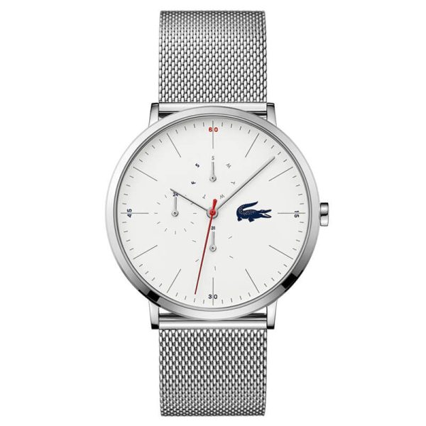 Lacoste Men’s Quartz Silver Stainless Steel White Dial 40mm Watch 2011025 UAE DUBAI AJMAN SHARJAH ABU DHABI RAS AL KHAIMA UMM UL QUWAIN ALAIN FUJAIRAH