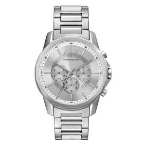 Armani Exchange Men’s Quartz Silver Stainless Steel Grey Dial 44mm Watch AX7141