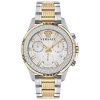 Versace Men’s Quartz Swiss Made Two Tone Stainless Steel Silver Dial 45mm Watch VE3J00522