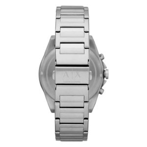 Armani Exchange Men’s Quartz Silver Stainless Steel Black Dial 44mm Watch AX2600
