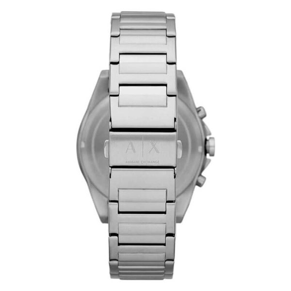 Armani Exchange Men’s Quartz Silver Stainless Steel Black Dial 44mm Watch AX2600