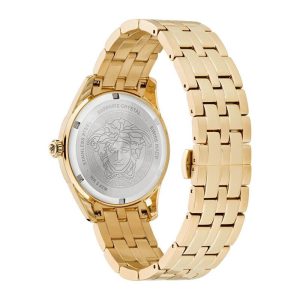Versace Men’s Quartz Swiss Made Gold Stainless Steel Gold Dial 41mm Watch VE3K00522