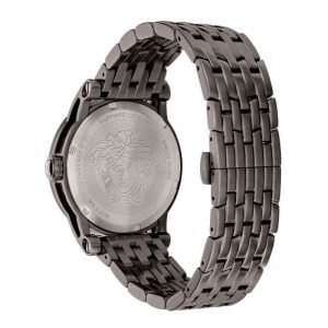 Versace Men’s Quartz Swiss Made Grey Stainless Steel Grey Dial 41mm Watch VEPO00520