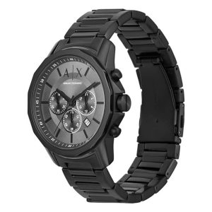 Armani Exchange Men’s Quartz Black Stainless Steel Grey Dial 44mm Watch AX7140