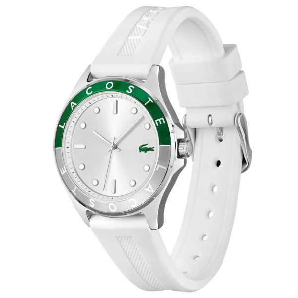 Lacoste Women’s Quartz White Silicone Strap White Dial 38mm Watch 2001265