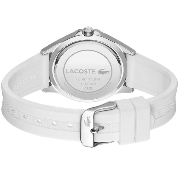 Lacoste Women’s Quartz White Silicone Strap White Dial 38mm Watch 2001225