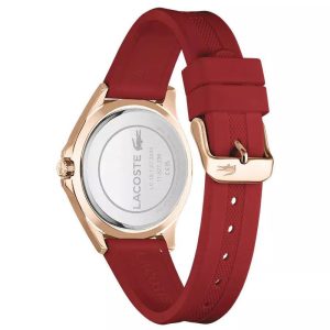 Lacoste Women’s Quartz Red Silicone Strap Rose Gold Dial 38mm Watch 2001266