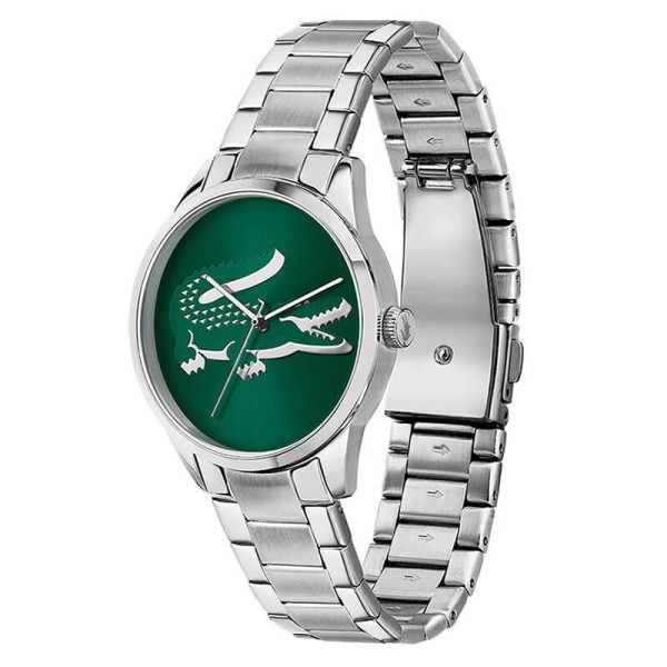 Lacoste Women’s Quartz Silver Stainless Steel Green Dial 36mm Watch 2001190