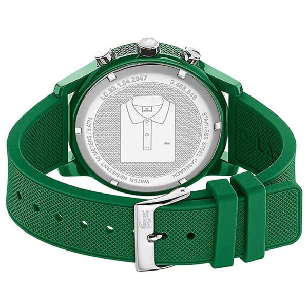 Lacoste Men’s Quartz Green Silicone Strap Green Dial 44mm Watch 2010973