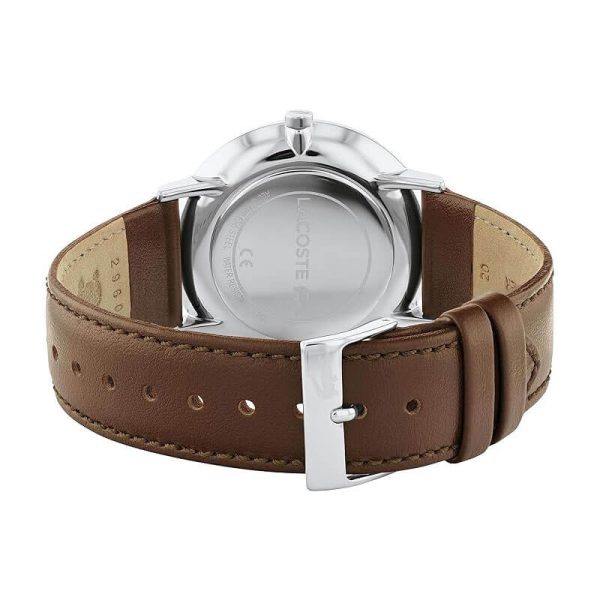 Lacoste Men’s Quartz Brown Leather Strap Blue Dial 40mm Watch 2010976