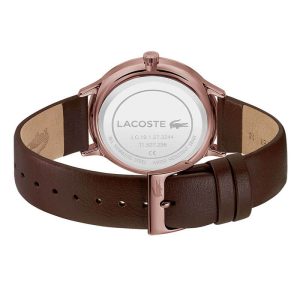 Lacoste Men’s Quartz Brown Leather Strap Blue Dial 42mm Watch 2011141