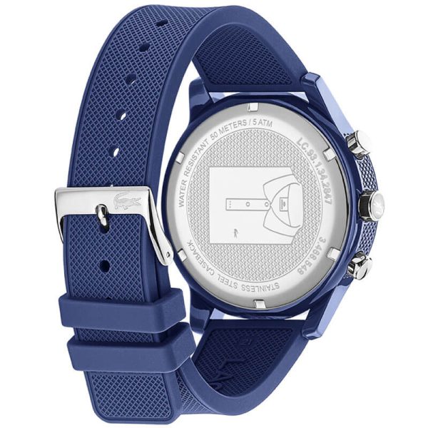 Lacoste Men’s Quartz Blue Silicone Strap Blue Dial 44mm Watch 2010970