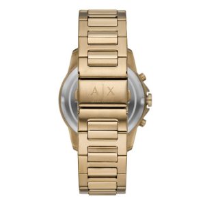 Armani Exchange Men’s Quartz Bronze Gold Stainless Steel Beige Dial 44mm Watch AX1739