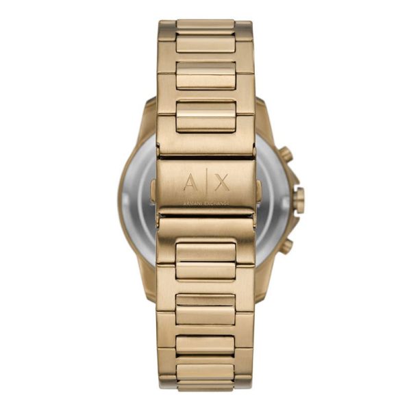Armani Exchange Men’s Quartz Bronze Gold Stainless Steel Beige Dial 44mm Watch AX1739