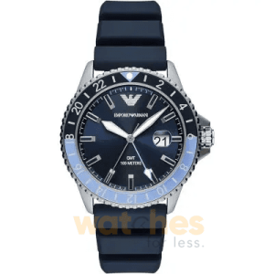 Emporio Armani Men’s Quartz Blue Silicone Strap Blue Dial 42mm Watch AR11592