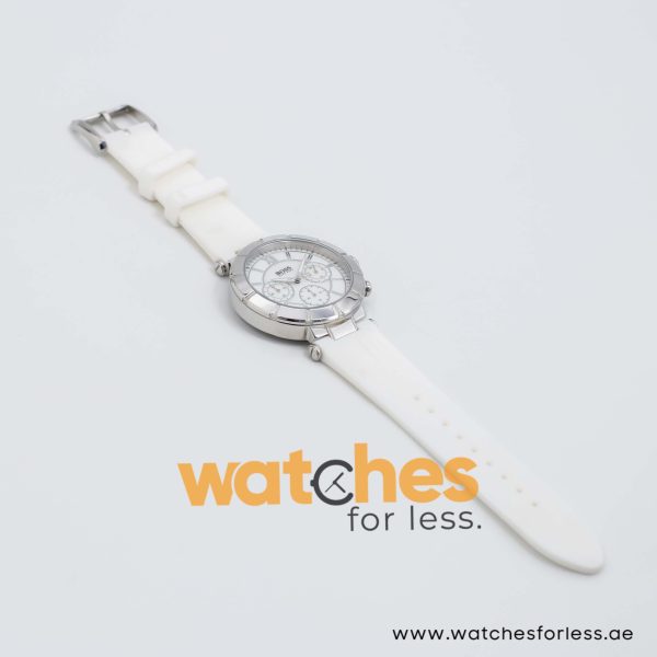 Hugo Boss Women’s Quartz White Silicone Strap Mother Of Pearl Dial 40mm Watch 1502314