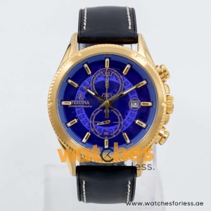 Festina Men’s Quartz Black Hybrid Strap Blue Dial 43mm Watch F20418/2