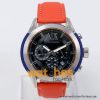 Armani Exchange Men’s Quartz Orange Leather Strap Black Dial 47mm Watch AX1386