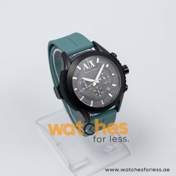 Armani Exchange Men’s Quartz Sea Green Silicone Strap Grey Dial 47mm Watch AX1212/3 UAE DUBAI AJMAN SHARJAH ABU DHABI RAS AL KHAIMA UMM UL QUWAIN ALAIN FUJAIRAH