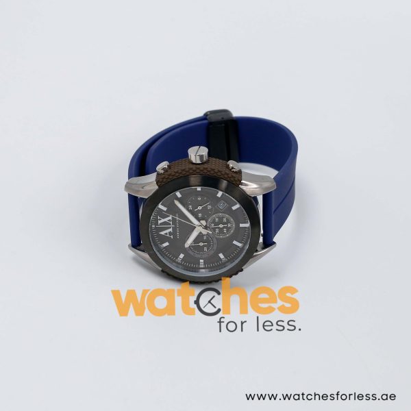 Armani Exchange Men’s Quartz Blue Silicone Strap Grey Dial 47mm Watch AX1224/1 UAE DUBAI AJMAN SHARJAH ABU DHABI RAS AL KHAIMA UMM UL QUWAIN ALAIN FUJAIRAH