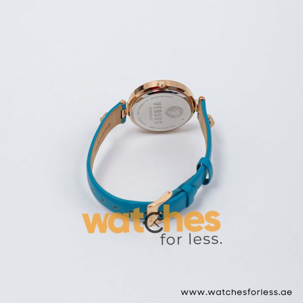 Versus by Versace Women’s Quartz Sea Green Leather Strap Rose Gold Dial 34mm VSP988132