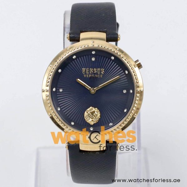 Versus by Versace Women’s Quartz Black Leather Strap Black Dial 38mm Watch VSP989132