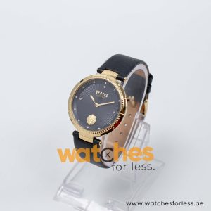 Versus by Versace Women’s Quartz Black Leather Strap Black Dial 38mm Watch VSP989132