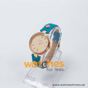 Versus by Versace Women’s Quartz Sea Green Leather Strap Rose Gold Dial 34mm Watch VSPE00819 UAE DUBAI AJMAN SHARJAH ABU DHABI RAS AL KHAIMA UMM UL QUWAIN ALAIN FUJAIRAH