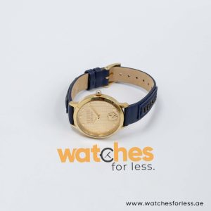 Versus by Versace Women’s Quartz Navy Blue Leather Strap Gold Dial 36mm Watch VSP321326