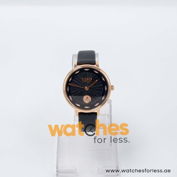 Versus by Versace Women’s Quartz Black Leather Strap Black Dial 36mm Watch VSP1S0119/1 UAE DUBAI AJMAN SHARJAH ABU DHABI RAS AL KHAIMA UMM UL QUWAIN ALAIN FUJAIRAH