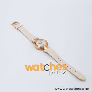 Versus by Versace Women’s Quartz Off-White Leather Strap Silver Dial 28mm Watch VSP489632
