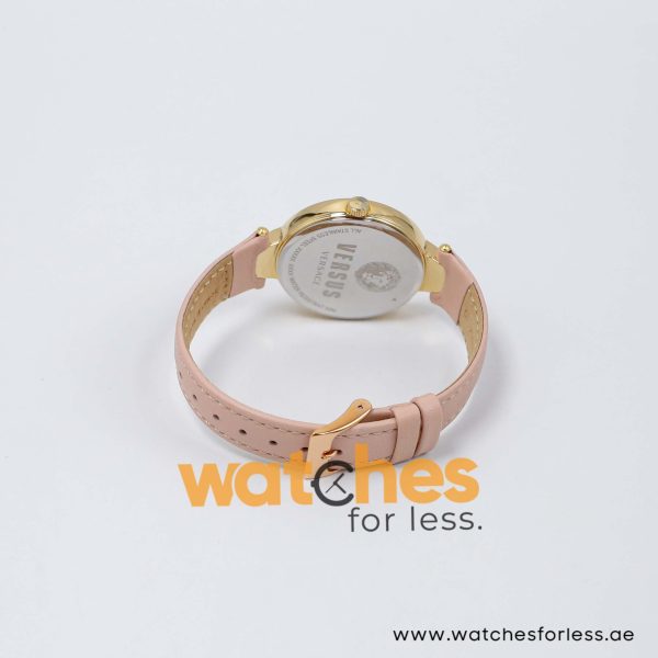 Versus by Versace Women’s Quartz Peach Leather Strap White Dial 36mm Watch VSPER0219