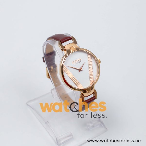 Versus by Versace Women’s Quartz Brown Leather Strap White Dial 36mm Watch VSPER0419